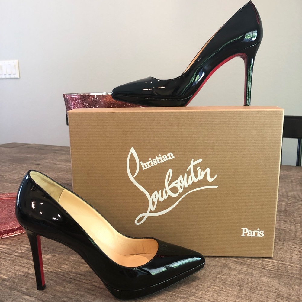 Christian Louboutin Pigalle Plato pointy-toe heel.